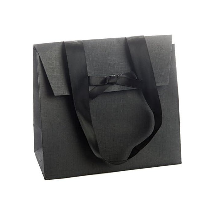 GIFT BAG BLACK 16X8X14CM B10